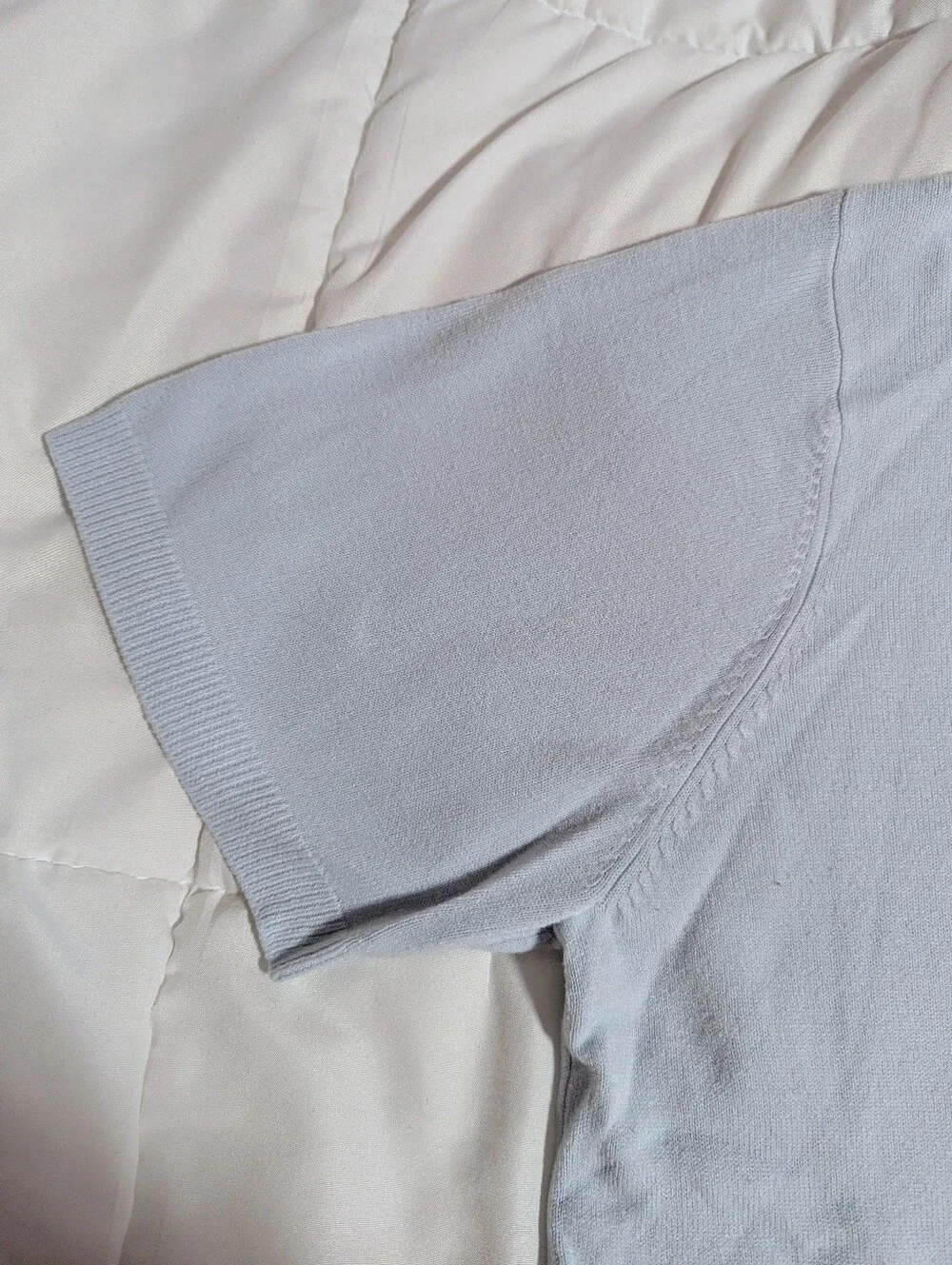 Sag Harbor Pale Blue Short-Sleeve Knit Shirt